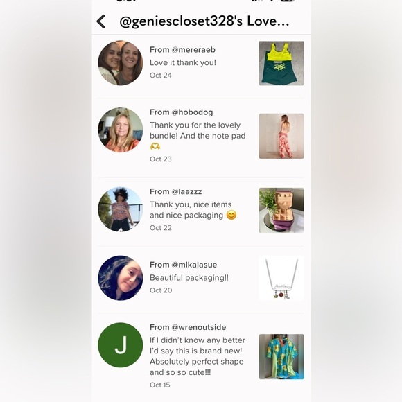 Genie’s 🧞♀️ Closet  Love ❤️ Notes From Customers - Picture 10 of 10